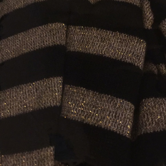 🌟Mudd; Black & Gold Striped Sweater Top M/L (NWT) - Picture 5 of 11